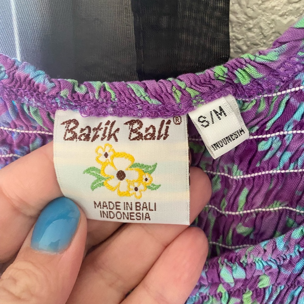 Batik Bali Purple and Green Skirt